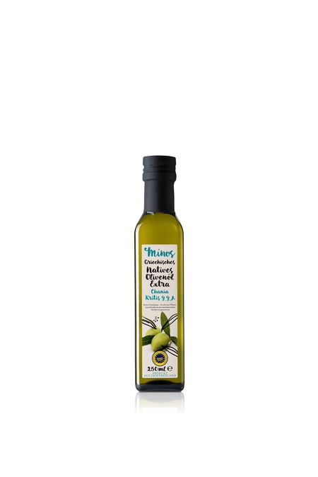 Goldgelbes Natives Olivenöl Extra aus Griechenland in der 250ml-Glasflasche